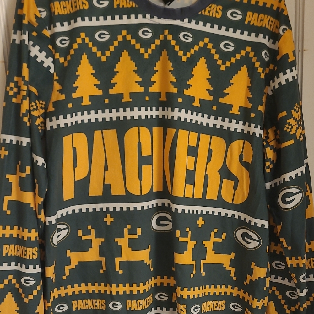 NFL Packers Green and Yellow Short Sleeve Tee